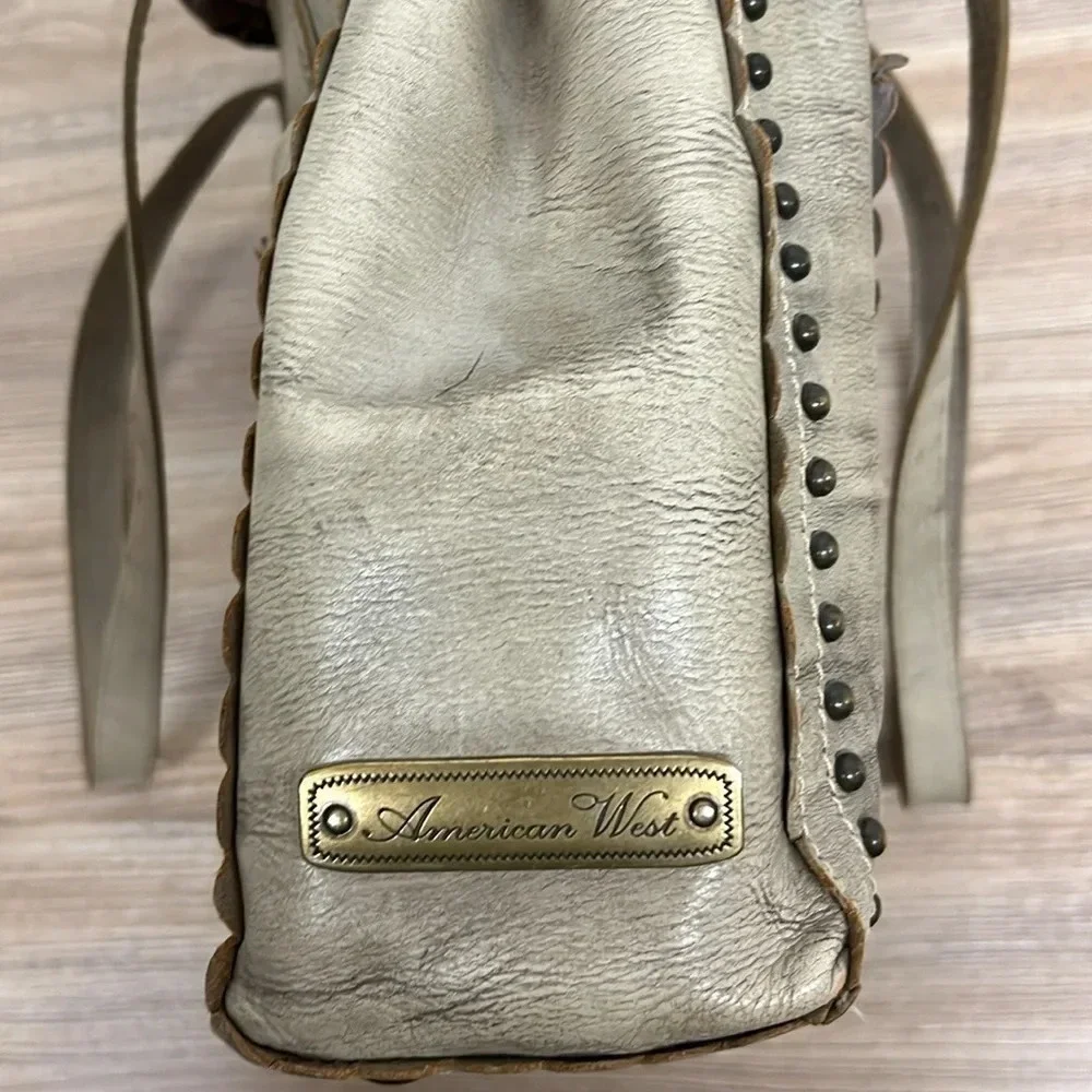 American West Leather Floral Embossed Shoulder Bag